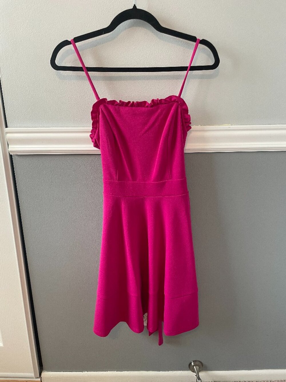 Della Sleeveless Ruffle Trim Dress